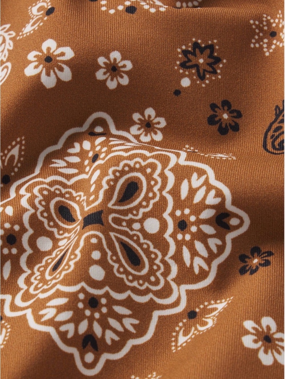 NWT Skims Plunge Bikini Top in Almond Bandana - Picture 8 of 9